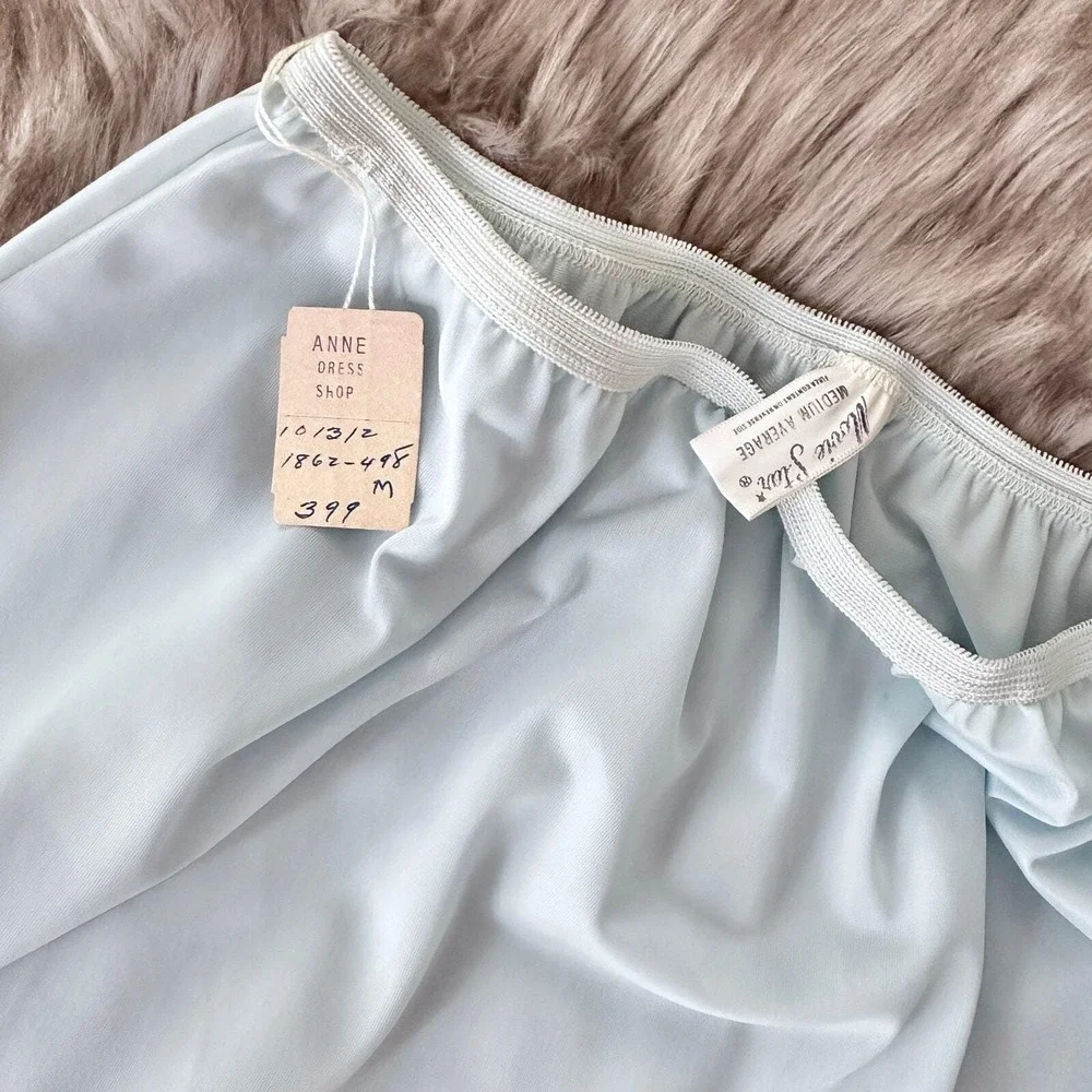 60s Pale Blue Nylon Slip Skirt‎ M NWT Angelic Dollette Coquette Ballerinacore